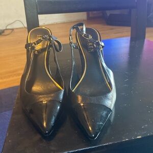 Ralph Lauren Pointed Patent toe sling back
